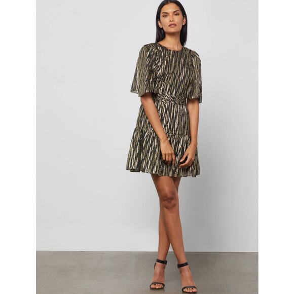 BCBG Max Azria Metallic Short Sleeve Mini Dress - Picture 7 of 7